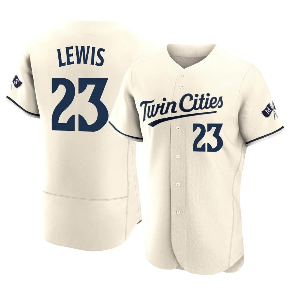 M.Twins #23 Royce Lewis Player Cream Home Limited Elite Fdoa Stitched Jerseys