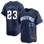 C.Cubs #23 Ryne Sandberg Player Navy City Connect Limited Home Gdoa Stitched Jerseys