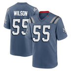 NE.Patriots #55 Jared Wilson Player Blue Rivalries Collection Home Game Gdoa Stitched Jerseys