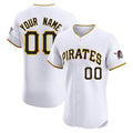 Custom P.Pirates White Limited Elite Home Game Any Name & Number Gdoa Stitched Jerseys