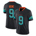 M.Dolphins #9 Joshua Uche Player Black Limited Pitch Rivalries Collection Home Game Gdoa Stitched Jerseys