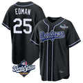 LA.Dodgers #25 Tommy Edman Player Black World Series Carbon Limited Home Fdoa Stitched Jerseys