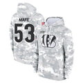 C.Bengals #53 Boye Mafe Player Arctic Camo Salute to Service Pullover Hoodie Limited Gdoa Stitched Jerseys