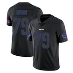 B.Bills #79 Spencer Brown Player Black Impact Limited Home Game Gdoa Stitched Jerseys