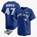T.Blue Jays #47 Addison Barger Player Navy 2025 World Series Limited Fdoa Stitched Jerseys