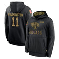 J.Jaguars #11 Parker Washington Player Black Salute to Service Hoodies Limited Game Gdoa Stitched Jerseys