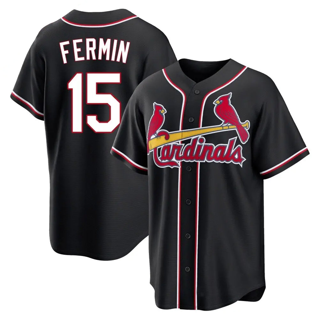 St. Louis Cardinals #15 Jose Fermin Player Black Carbon Fashio Game Fdoa Stitched Jerseys