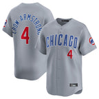 C.Cubs #4 Pete Crow-Armstrong Player Gray Road Limited Home Gdoa Stitched Jerseys