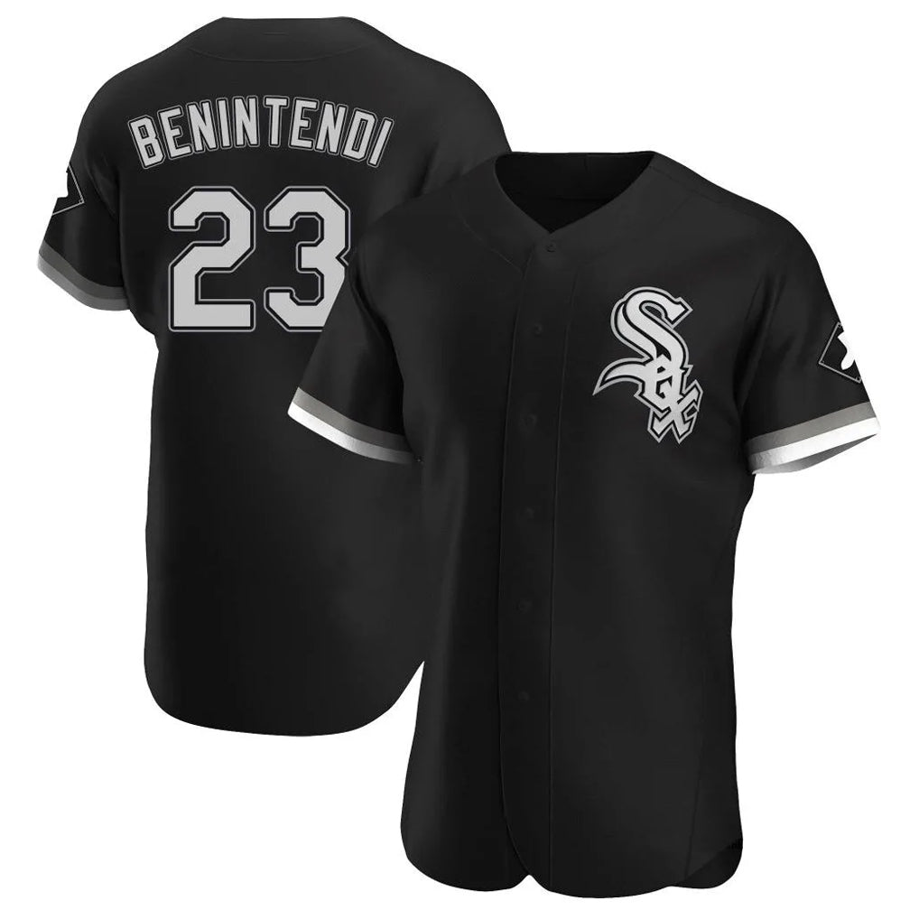 C.White Sox #23 Andrew Benintendi Player Black Limited Elite Home Gdoa Stitched Jerseys