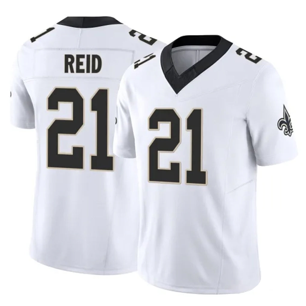 NO.Saints #21 Justin Reid Player White Limited Vapor F.U.S.E. Home Game Gdoa Stitched Jerseys