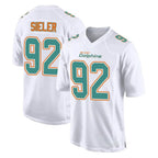 M.Dolphins #92 Zach Sieler Player White Fashion Home Game Gdoa Stitched Jerseys