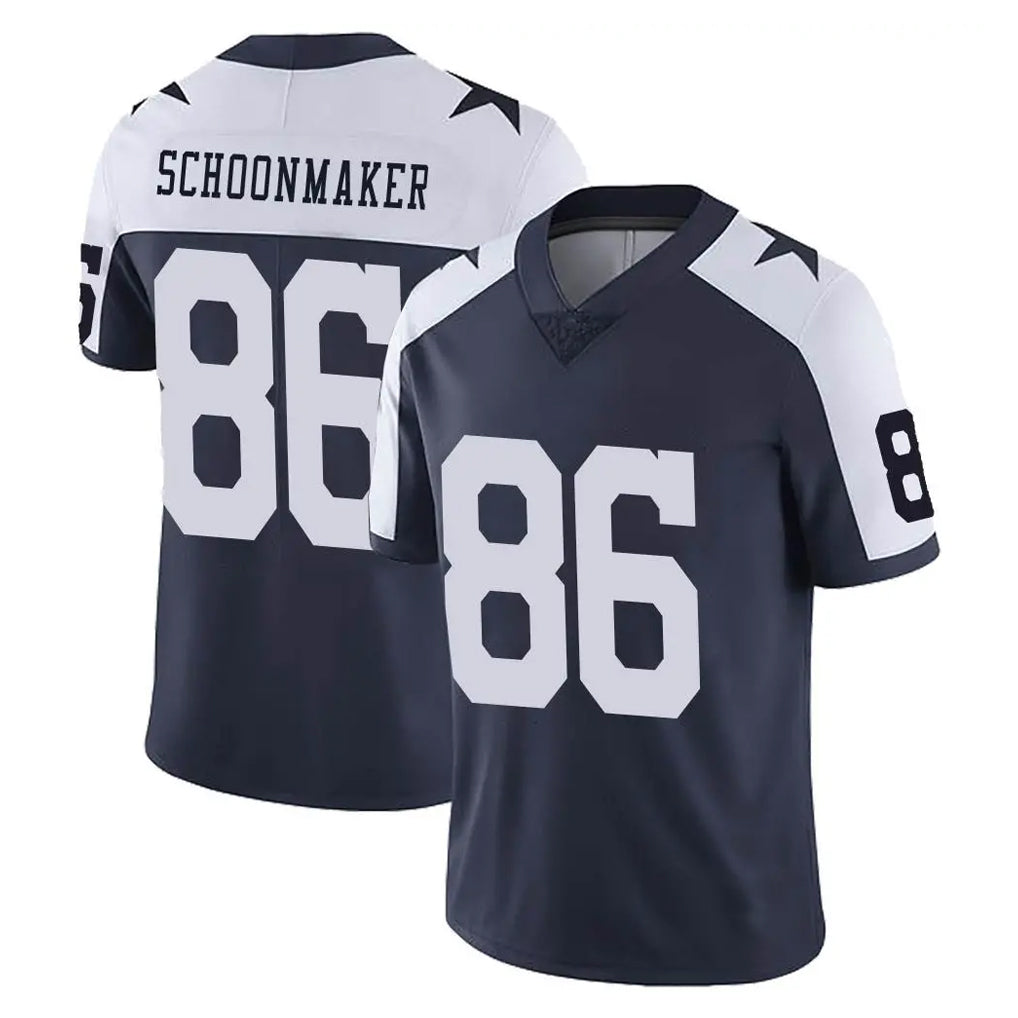 D.Cowboys #86 Luke Schoonmaker Player Navy-White Limited Alternate Vapor Untouchable Home Game Gdoa Stitched Jerseys