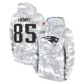 NE.Patriots #85 Hunter Henry Player Arctic Camo Salute to Service Pullover Hoodies Limited Game Gdoa Stitched Jerseys