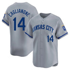 KC.Royals #14 Jac Caglianone Player Gray Limited Home Gdoa Stitched Jerseys