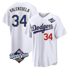 LA.Dodgers #34 Fernando Valenzuela Player Gold White World Series 2026 Collection Stadium Limited Fdoa Stitched Jerseys