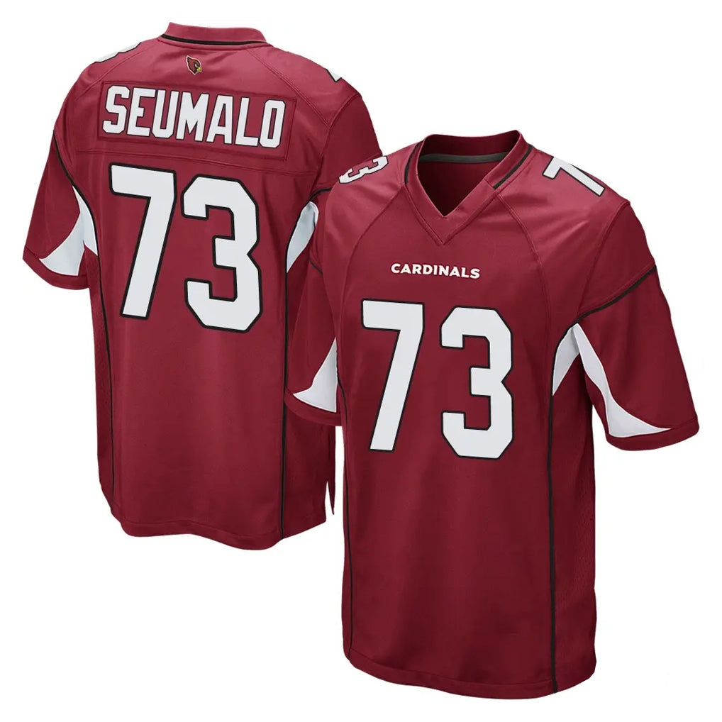 A.Cardinals #73 Isaac Seumalo Player Cardinal Home Game Gdoa Stitched Jerseys