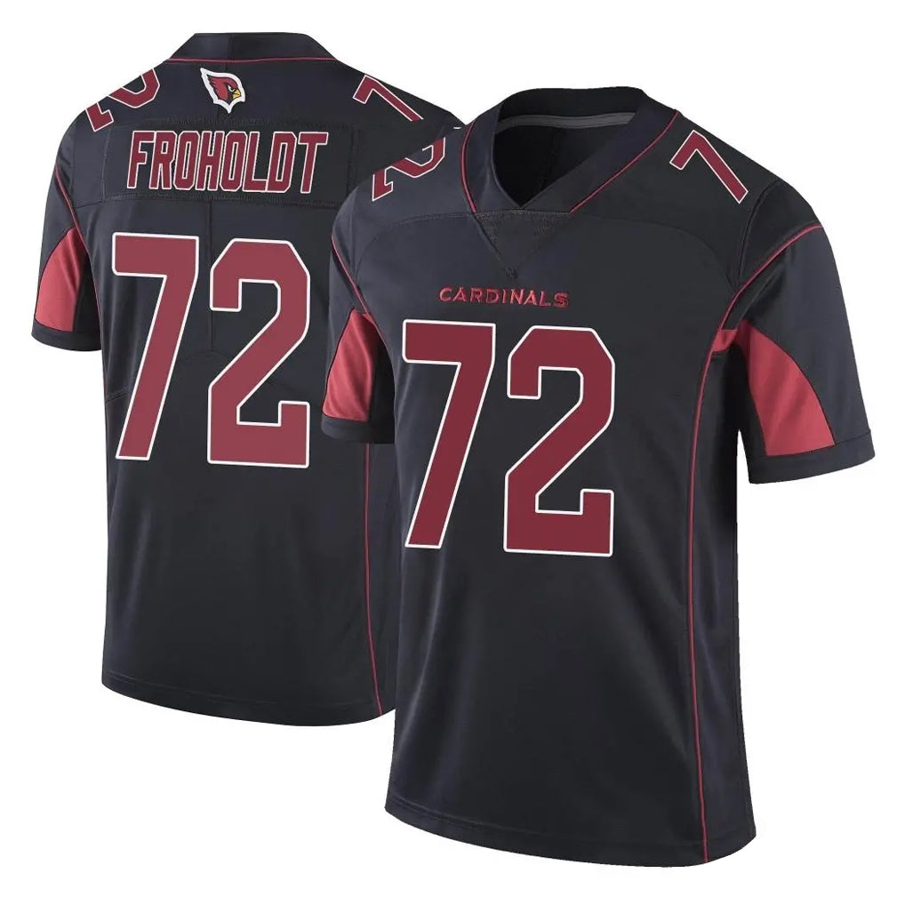 A.Cardinals #72 Hjalte Froholdt Player Black Limited Color Rush Vapor Untouchable Home Game Gdoa Stitched Jerseys