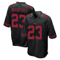 SF.49ers #23 Christian McCaffrey Player Black Alternate Home Game Gdoa Stitched Jerseys