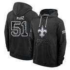NO.Saints #51 Cesar Ruiz Player 2026 Black Logo Pullover Hoodies Limited Game Gdoa Stitched Jerseys