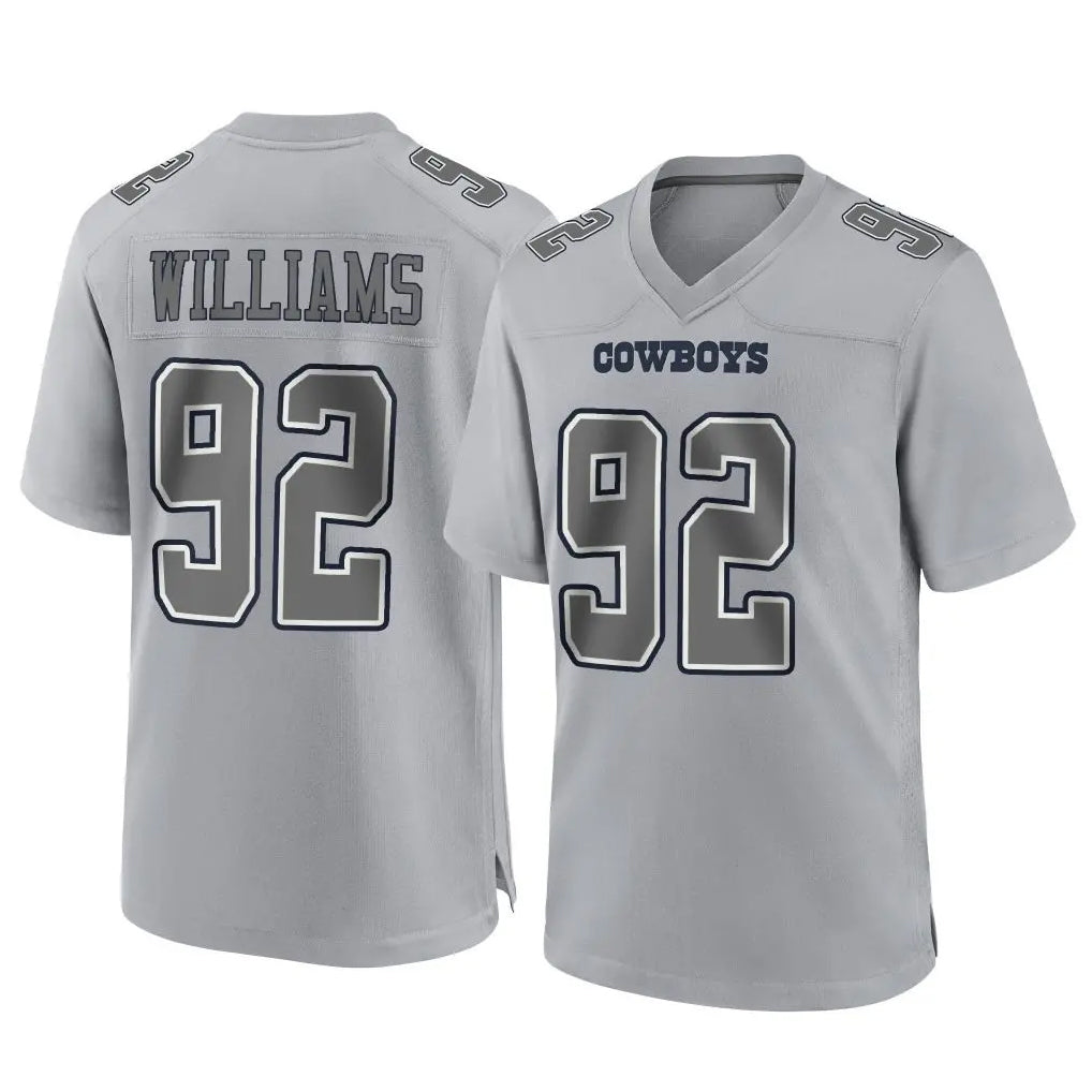 D.Cowboys #92 Quinnen Williams Player Gray Atmosphere Fashion Home Game Gdoa Stitched Jerseys