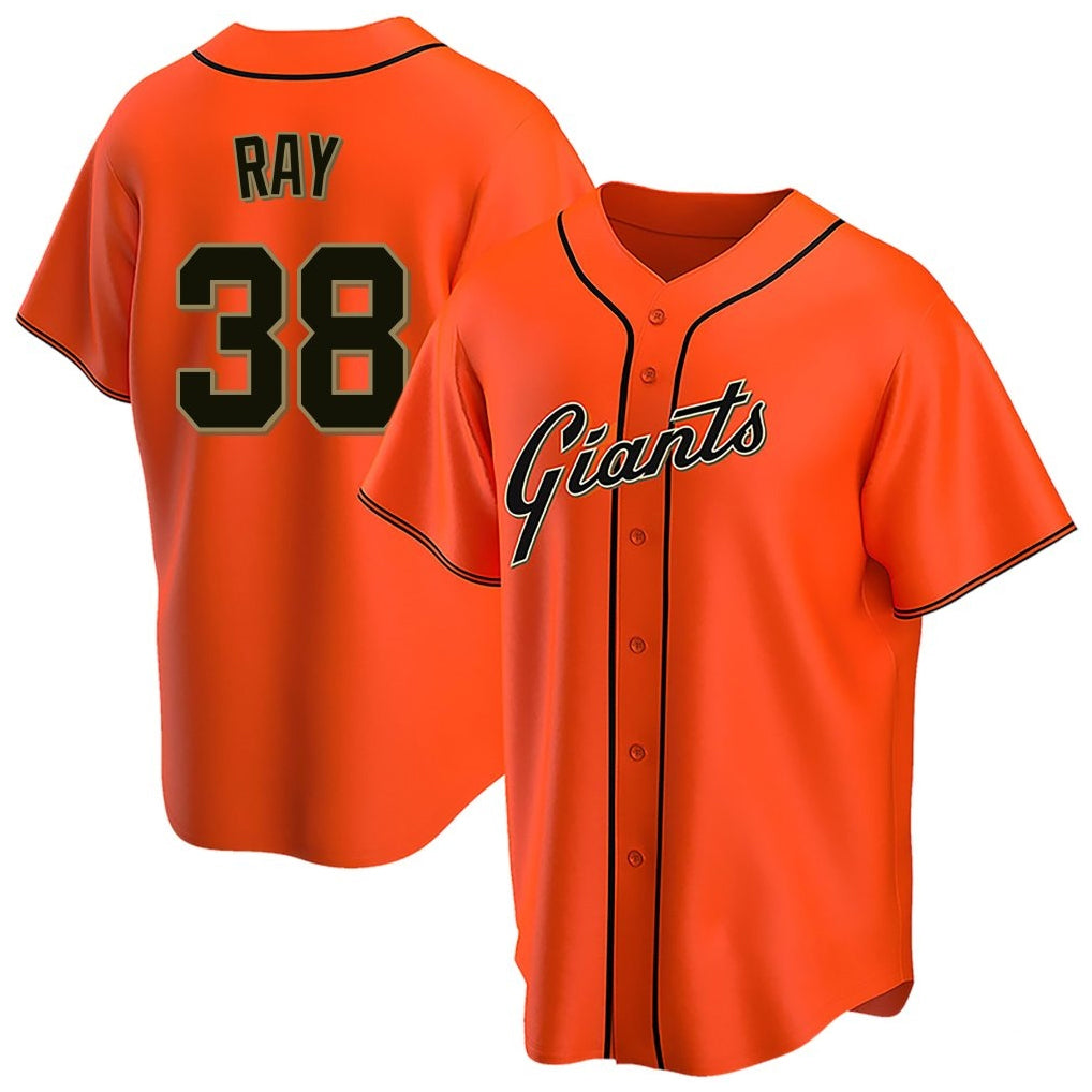 SF.Giants #38 Robbie Ray Player Orange Home Game Fdoa Stitched Jerseys