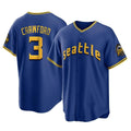 S.Mariners #3 J.P. Crawford Player Royal City Connect Home Game Fdoa Stitched Jerseys