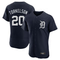 D.Tigers #20 Spencer Torkelson Player Navy Limited Elite Home Gdoa Stitched Jerseys