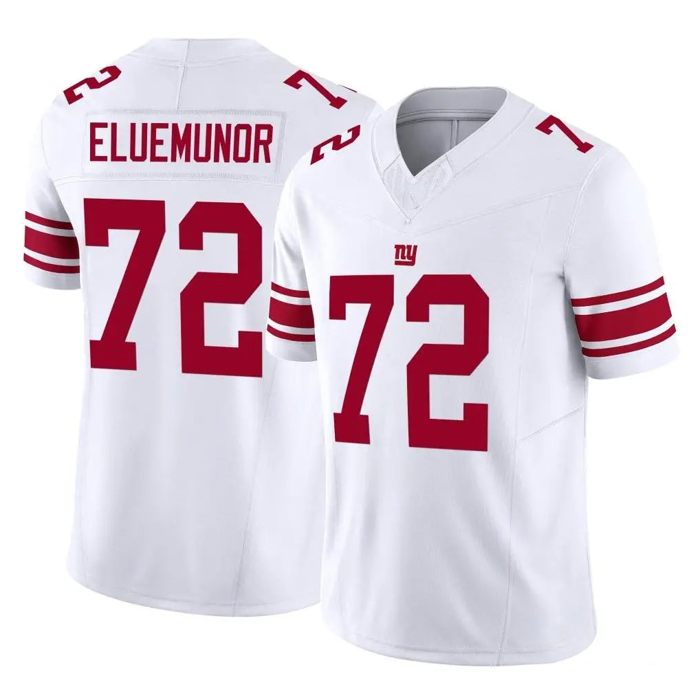 NY.Giants #72 Jermaine Eluemunor Player White Limited Vapor F.U.S.E. Home Game Gdoa Stitched Jerseys