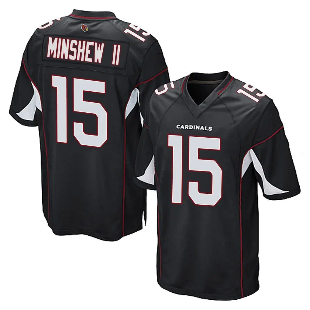 A.Cardinals #15 Gardner Minshew II Player Black Home Game Gdoa Stitched Jerseys