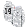 KC.Chiefs #14 Matt Araiza Player Arctic Camo Salute to Service Hoodies Limited Game Gdoa Stitched Jerseys