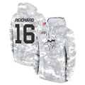 M.Vikings #16 Will Reichard Player Arctic Camo Salute to Service Pullover Hoodies Limited Game Gdoa Stitched Jerseys