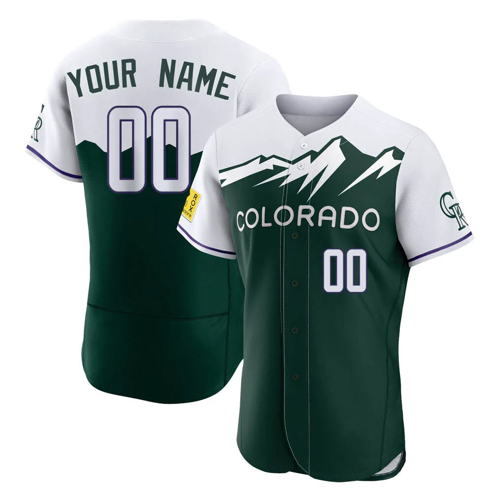 Custom C.Rockies Green City Connect Limited Elite Home Game Any Name & Number Gdoa Stitched Jerseys