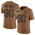 GB.Packers #90 Lukas Van Ness Player Brown Salute To Service Limited Gdoa Stitched Jerseys