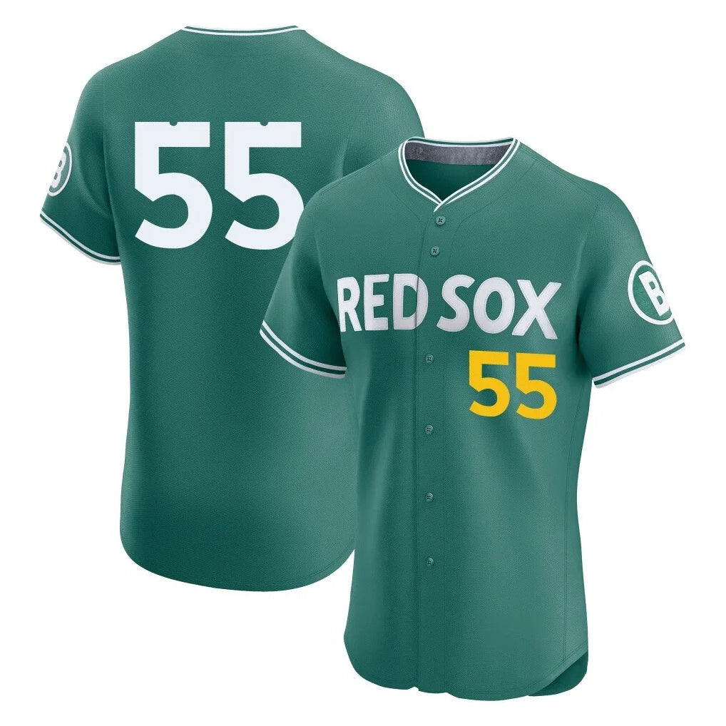 B.Red Sox #55 Ranger Su¨¢rez Player Green City Connect Limited Elite Home Game Gdoa Stitched Jerseys