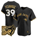 T.Blue Jays #39 Trey Yesavage Player Black 50 Seasons Patch Vapor Premier Limited All Fdoa Stitched Jerseys