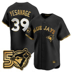 T.Blue Jays #39 Trey Yesavage Player Black 50 Seasons Patch Vapor Premier Limited All Fdoa Stitched Jerseys