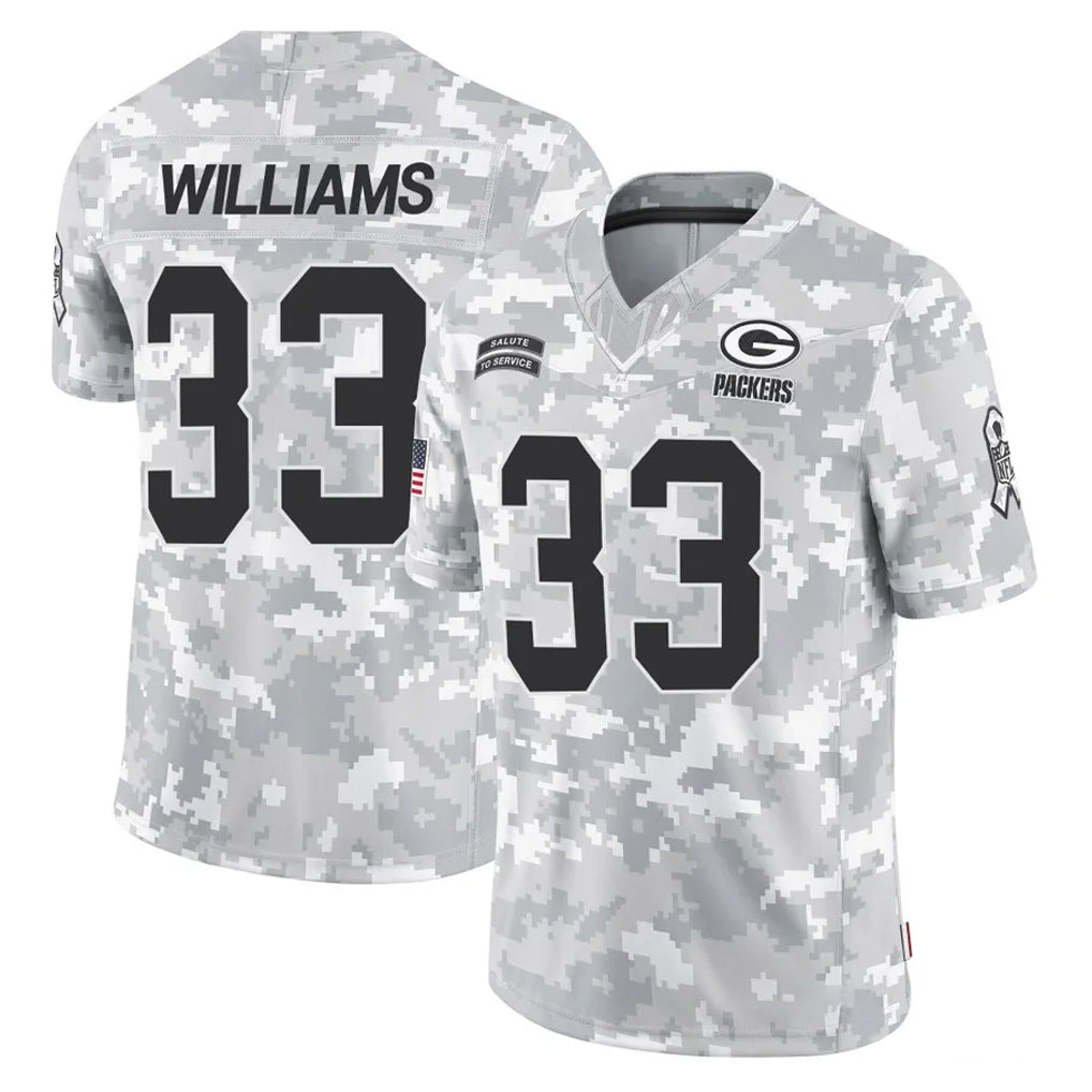 GB.Packers #33 Evan Williams Player Arctic Camo Salute To Service Limited Gdoa Stitched Jerseys