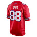 B.Bills #88 Dawson Knox Player Red Home Game Gdoa Stitched Jerseys