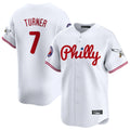P.Phillies #7 Trea Turner Player White Phillies & Eagles Vapor Premier Limited Fdoa Stitched Jerseys