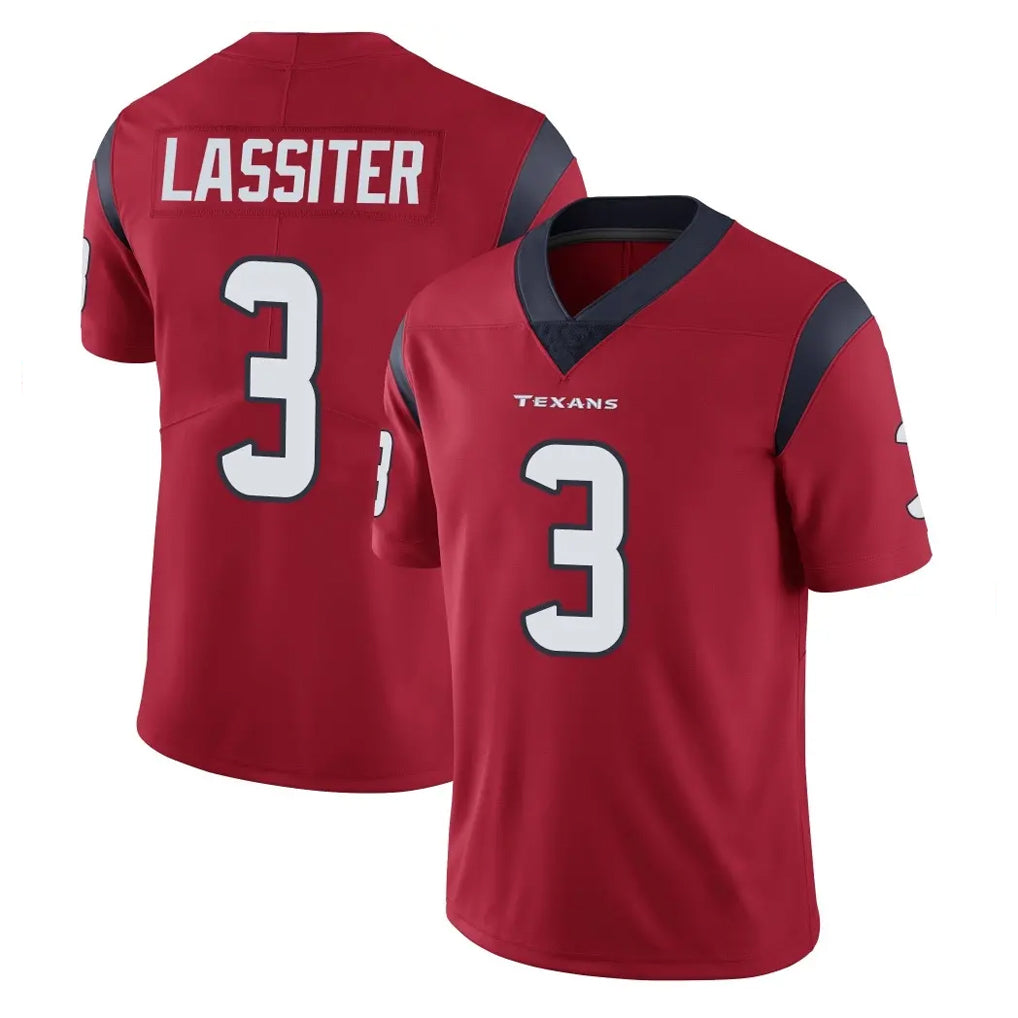 H.Texans #3 Kamari Lassiter Player Red Limited Vapor Untouchable Home Game Gdoa Stitched Jerseys