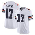 C.Bears #17 Tyson Bagent Player White Classic Vapor Limited Home Game Gdoa Stitched Jerseys