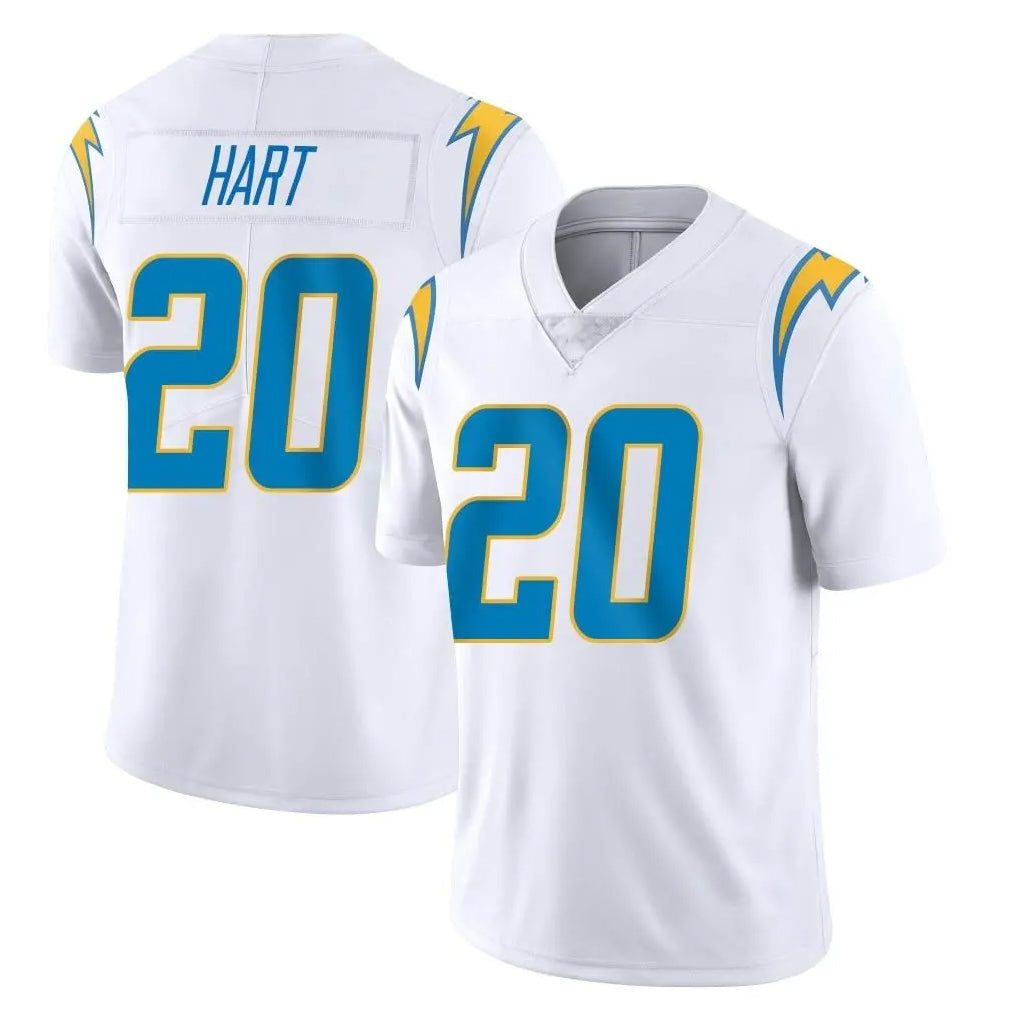 LA.Chargers #20 Cam Hart Player White Limited Vapor Untouchable Home Game Gdoa Stitched Jerseys