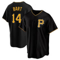 P.Pirates #14 Joey Bart Player Black Alternate 2025 Home Game T-shirt Fdoa Stitched Jerseys