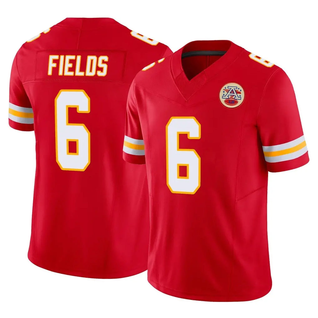 KC.Chiefs #6 Justin Fields Player Red Limited Vapor F.U.S.E. Home Game Stitched Jerseys