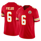 KC.Chiefs #6 Justin Fields Player Red Limited Vapor F.U.S.E. Home Game Stitched Jerseys