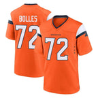 D.Broncos #72 Garett Bolles Player Orange Home Game Gdoa Stitched Jerseys