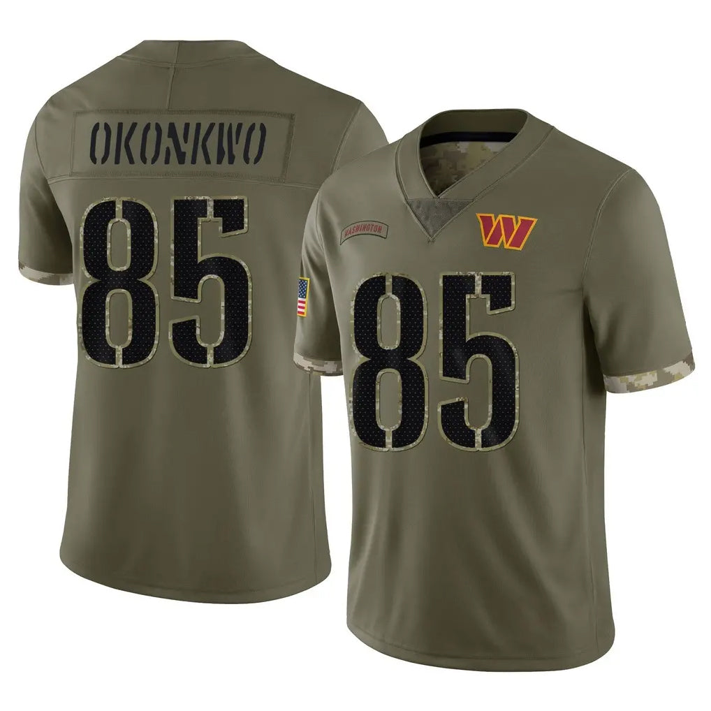 W.Commanders #85 Chig Okonkwo Player Olive Salute To Service Limited Home Game Gdoa Stitched Jerseys