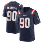 NE.Patriots #90 Christian Barmore Player Navy Home Game Gdoa Stitched Jerseys