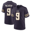 MN.Vikings #9 J.J. McCarthy Player Purple 2026 Rivalries Collection Home Game Gdoa Stitched Jerseys