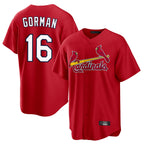 St. Louis Cardinals #16 Nolan Gorman Player Red Home Game Fdoa Stitched Jerseys